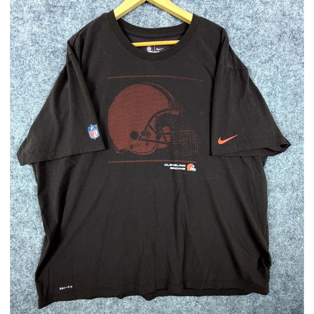 Team Issued Cleveland Browns Alex Van Pelt T-Shirt Mens 4XL Black Dri-Fit Nike